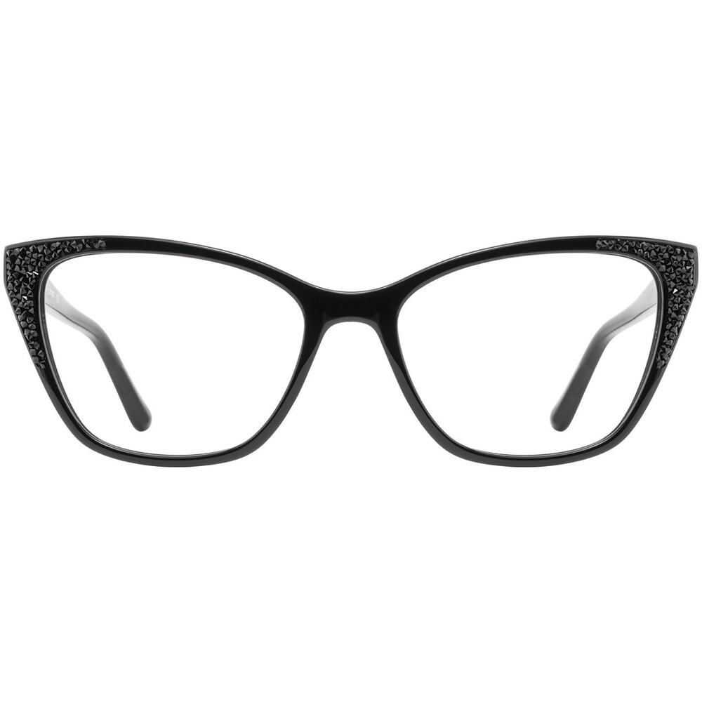 NEW Cinzia Black rhinestone Cat eye Ophthalmic 5149 Eyeglasses